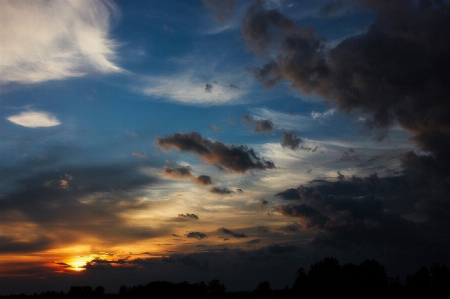 Cloud sky atmosphere afterglow Photo