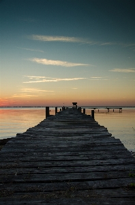 Fishing dock sunset intercostal Photo