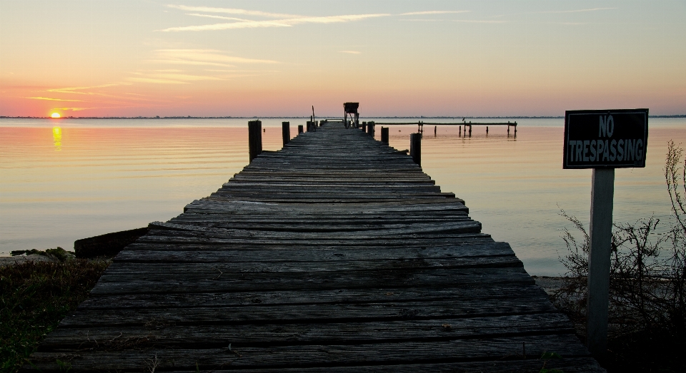 Dock planks wood sunset