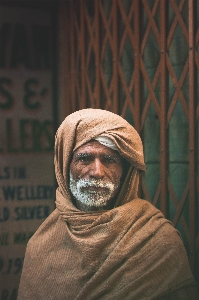 Older elder portrait street photography Photo