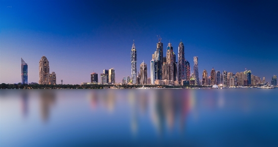 Sea cityscape metropolitan area skyline Photo