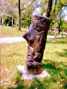 Wood wooden statue art Photo