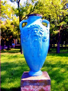 Big blue vase art Photo