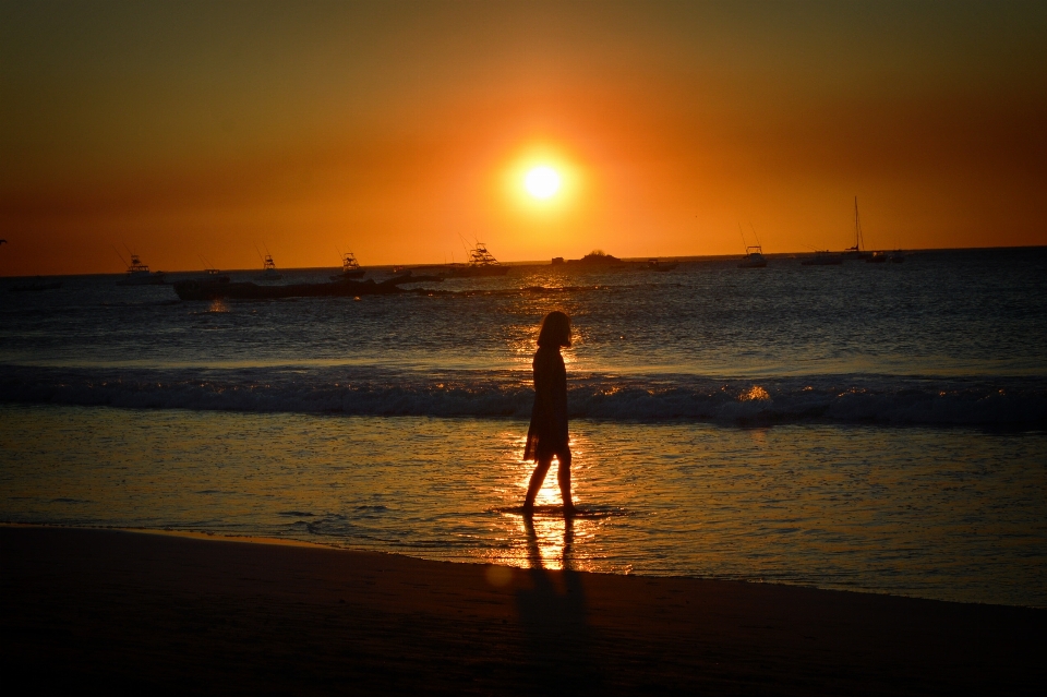 Pôr do sol relaxamento viagem costa rica