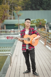 Feeling guitar men boy Photo