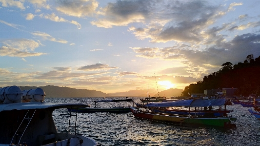 Foto Laut pelabuhan langit jalan air
