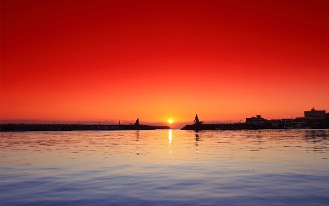 Landscape dusk sunset ocean Photo