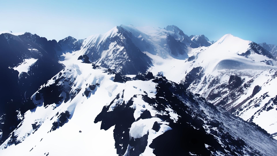 Mountain landscape snow mountainous landforms