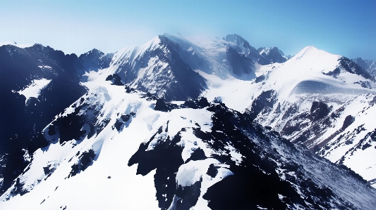 Mountain landscape snow mountainous landforms Photo