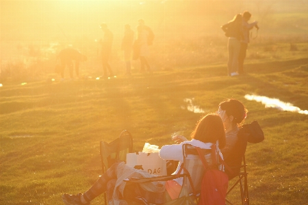 Young people mountain life Photo