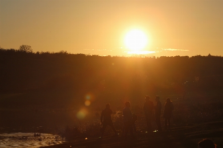 Sonnig sonne nacht berg Foto