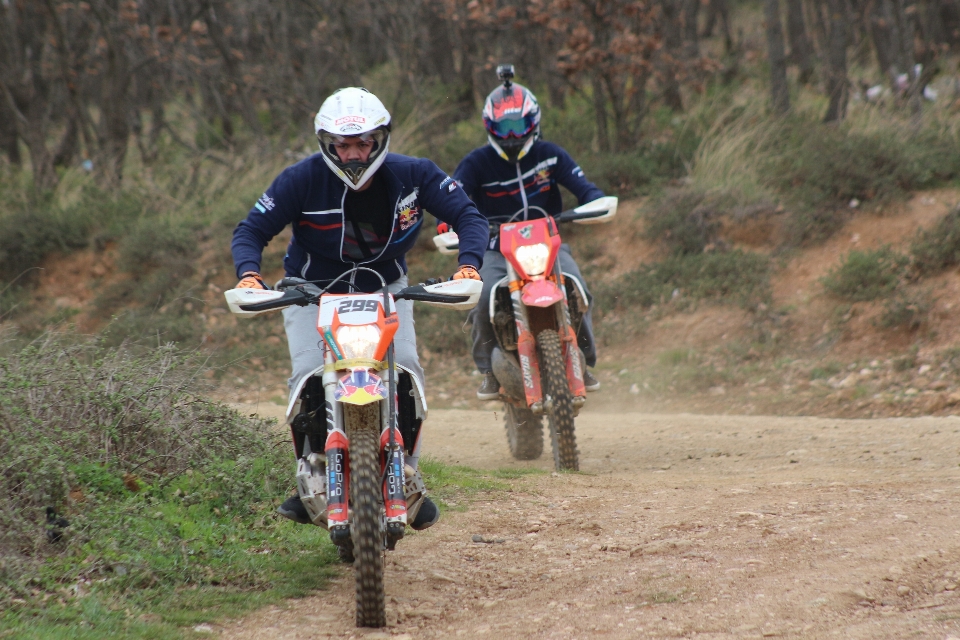 Motorcycles young riders mountain