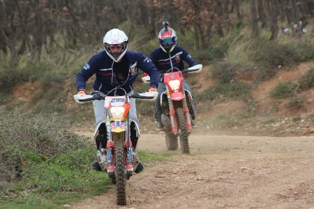 Motorcycles young riders mountain Photo