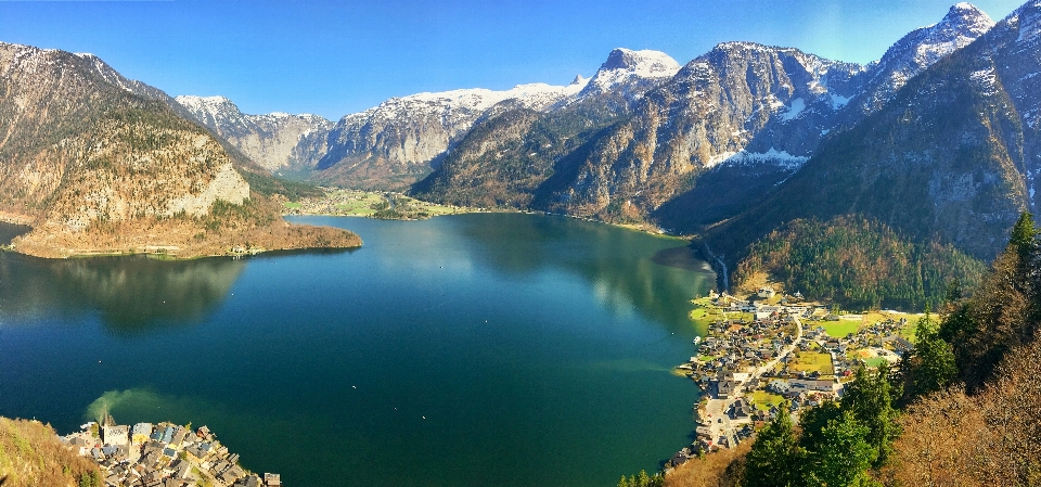 Lake mountains green nature