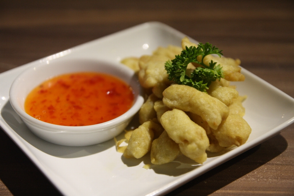 Fried fish snack dish