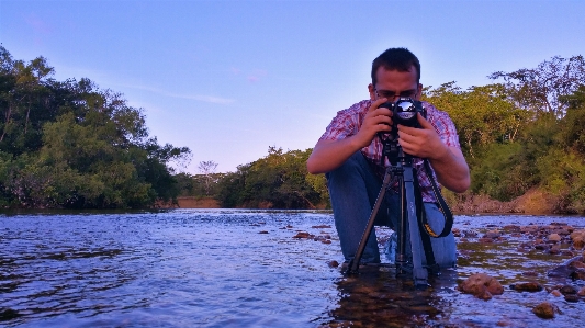 Photographer water river camera Photo