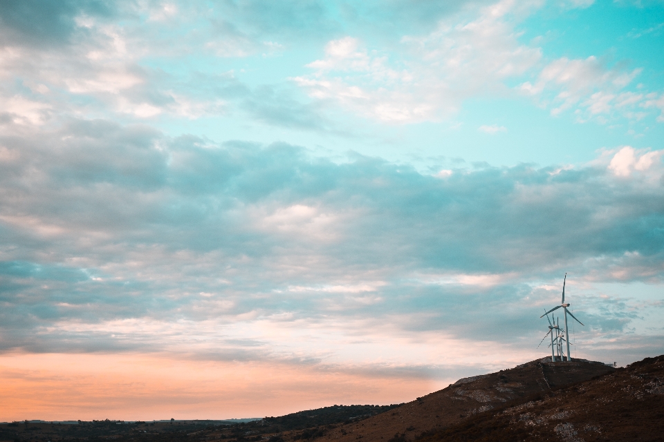 Windmills windmill sky cloud