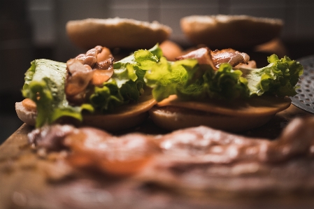 Homemade burger dish food Photo