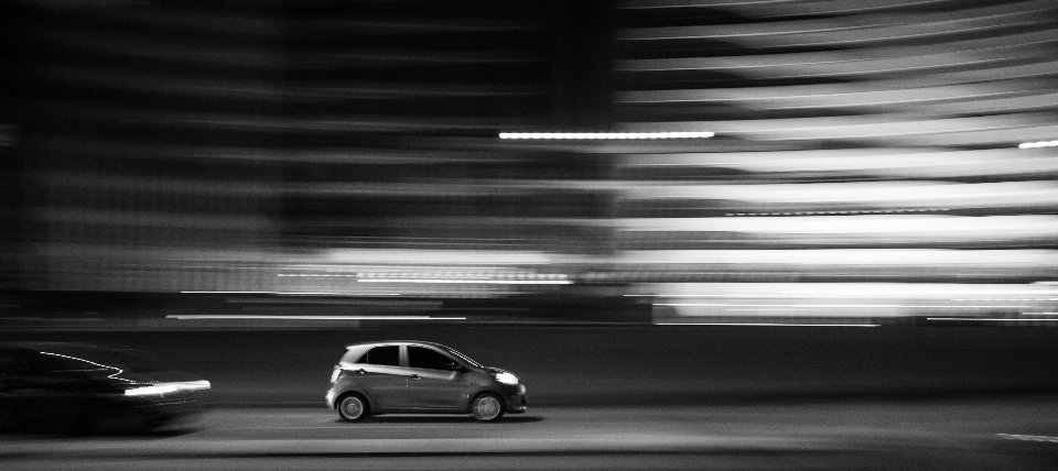 Car speed black white