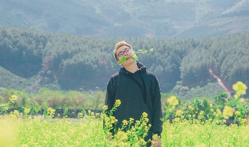 Flower green tree man Photo