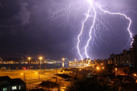 Lightning thunderstorm sky thunder Photo