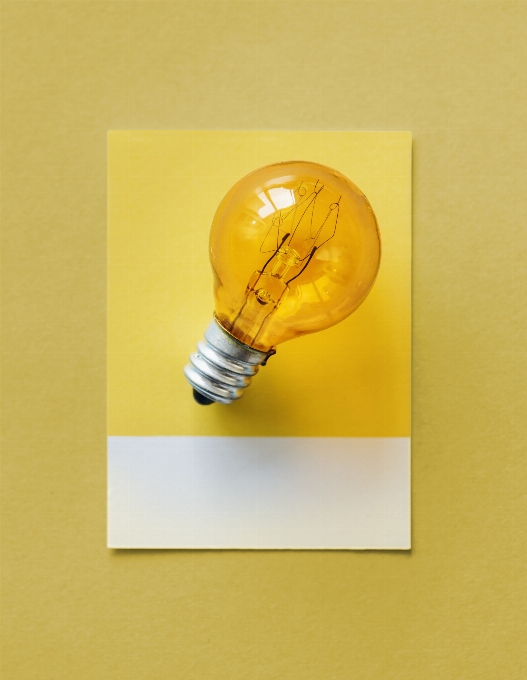 Bulb card colorful concept