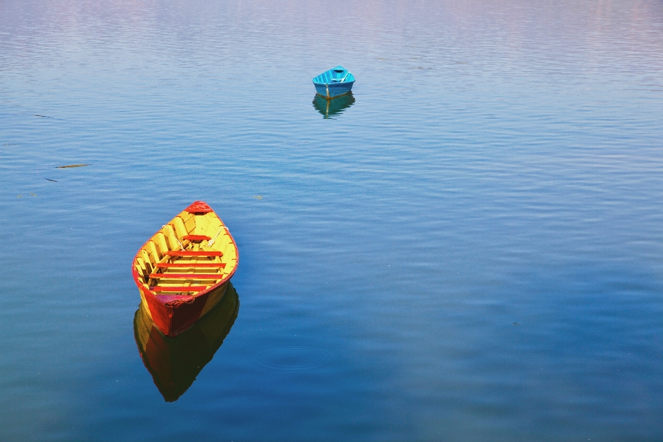 Mer bateau eau réflexion