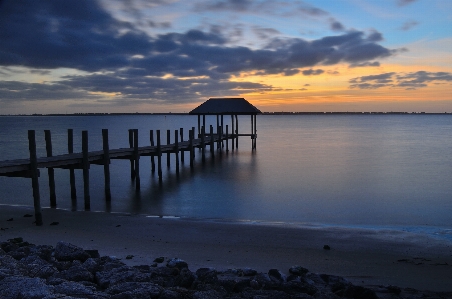 Serene dock intercoastal inlet Photo