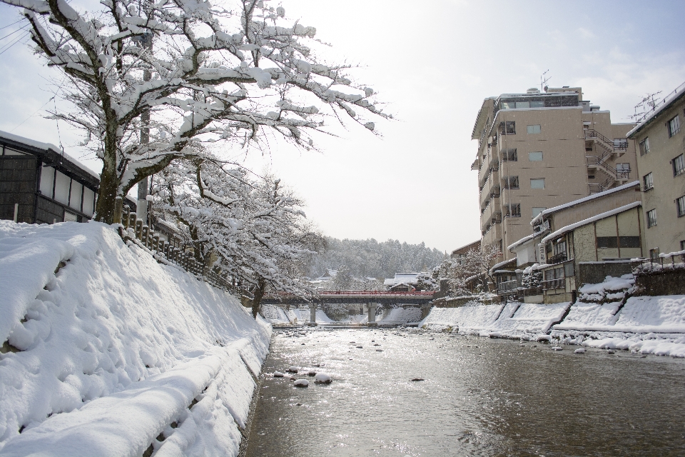 Snow japan shrine winter