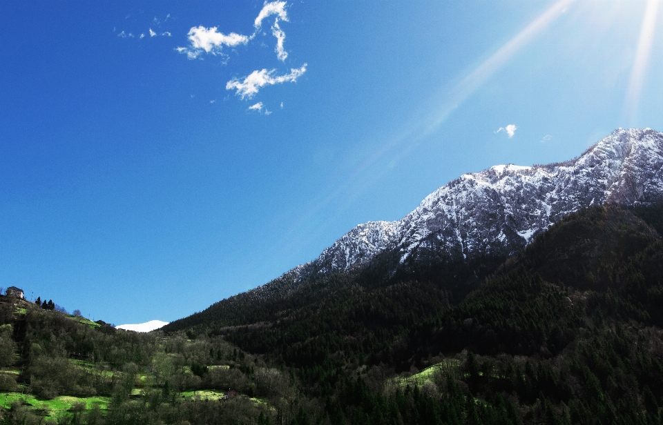 Mountain sky mountainous landforms nature