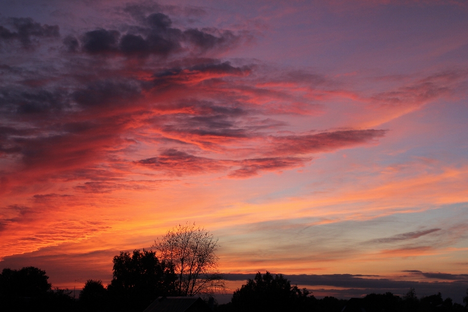 Sonnenuntergang abend wolken natur