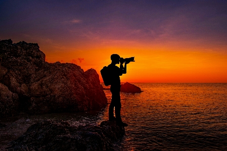 Sea sky dusk water Photo