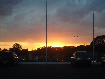 Sunset sky car cloud Photo