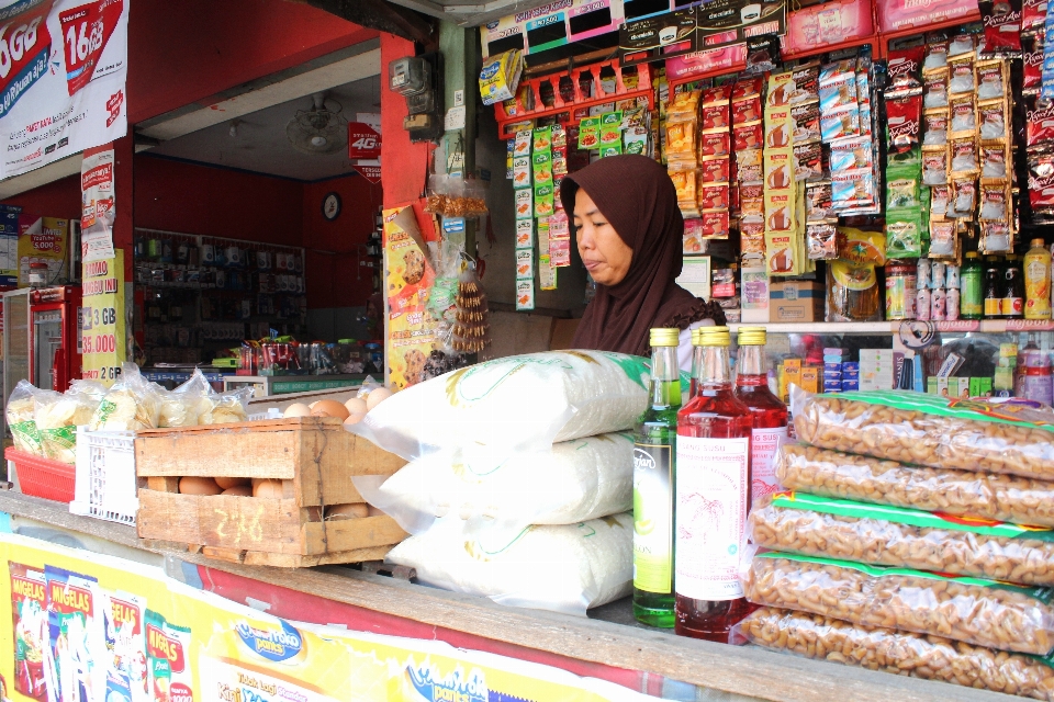 Vendedor mercado comprar vender