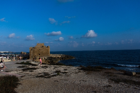 Paphos cyprus coastline rocks Photo