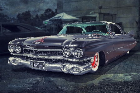 1959 cadillac fleetwood american classic car auto automobile Photo