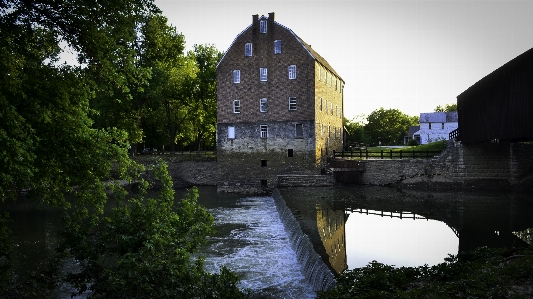 Mill grist river calm Photo