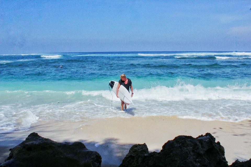 Plaża surfing bezpłatny niebieski