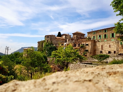 Sonnig feiertage spanien dorf Foto