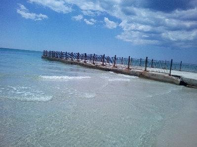 Breakwater see beach sky Photo