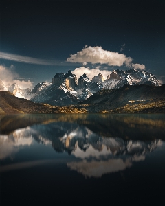 Sky reflection nature cloud Photo