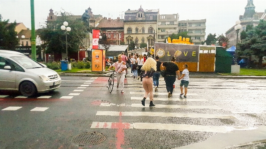 City car pedestrian road Photo