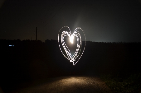 Heart light dark night Photo