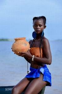 Pot model lake woman Photo