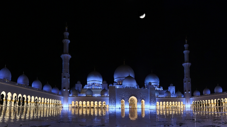 Têmpora mesquita azul marco