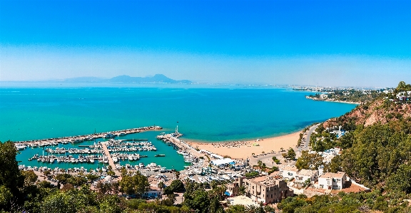 Tunisia beach sea promontory Photo