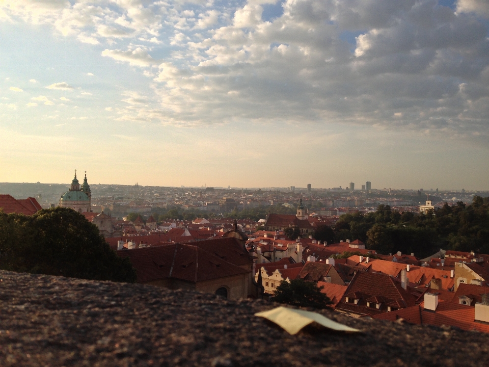 Prague europe cityscape sky