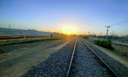 Nature sunset track transport Photo