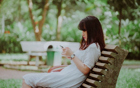 Beautiful girl photograph sitting Photo