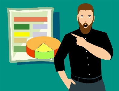 Spreadsheet graph chart report Photo